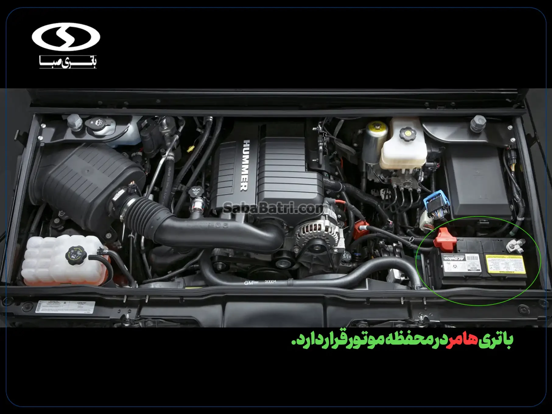 امداد صبا باتری- ارسال و نصب باتری هامر در محل