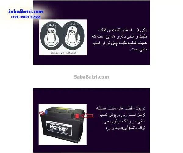 تشخیص قطبهای باتری اتوبوس